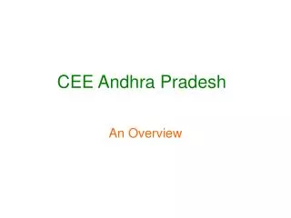 CEE Andhra Pradesh