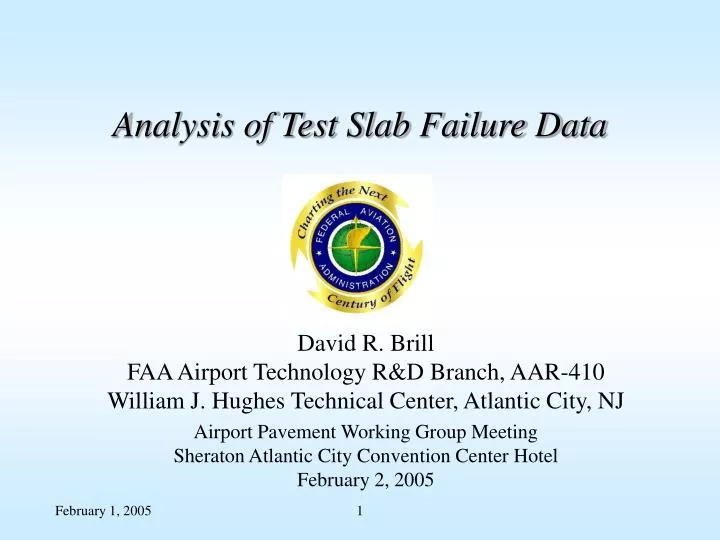 analysis of test slab failure data