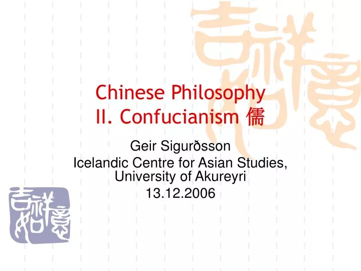 chinese philosophy ii confucianism