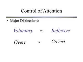 Control of Attention
