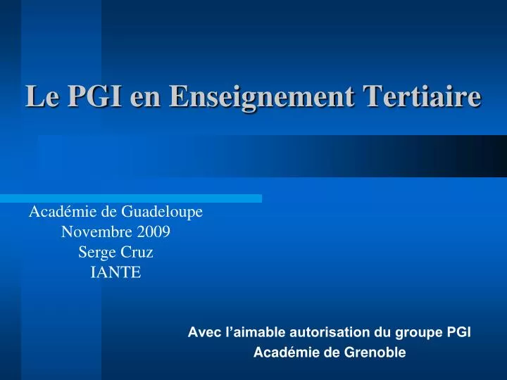 le pgi en enseignement tertiaire