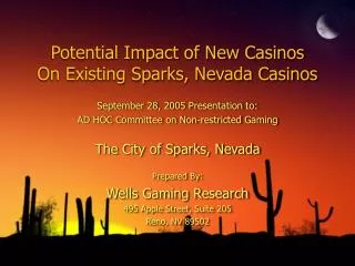 Potential Impact of New Casinos On Existing Sparks, Nevada Casinos