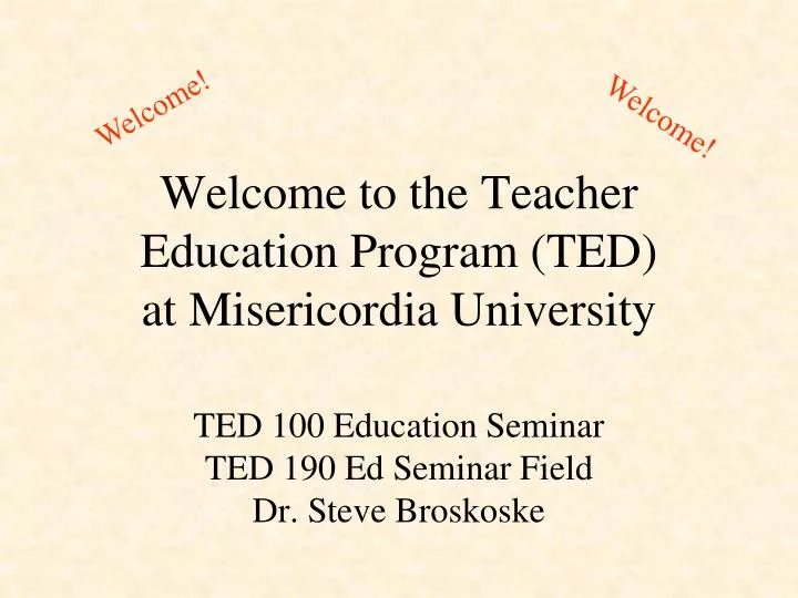 welcome to the teacher education program ted at misericordia university
