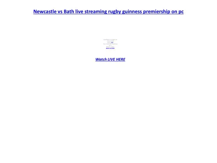 newcastle vs bath live streaming rugby guinness premiership on pc
