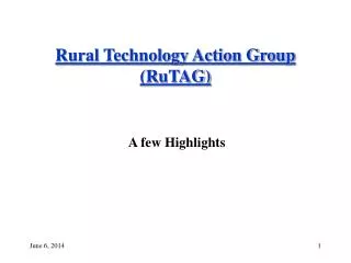 Rural Technology Action Group (RuTAG)