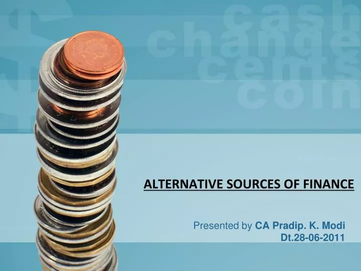 alternative sources of finance