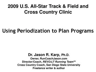 Using Periodization to Plan Programs