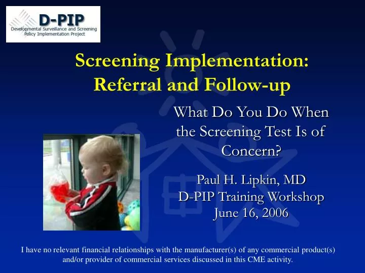 screening implementation referral and follow up