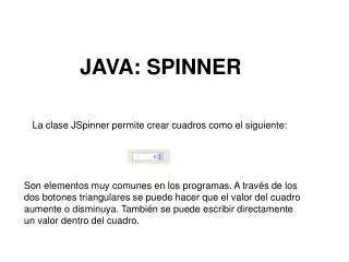 JAVA: SPINNER