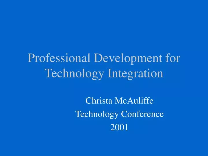 professional development for technology integration