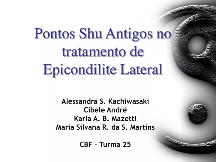 pontos shu antigos no tratamento de epicondilite lateral