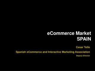 eCommerce Market SPAIN