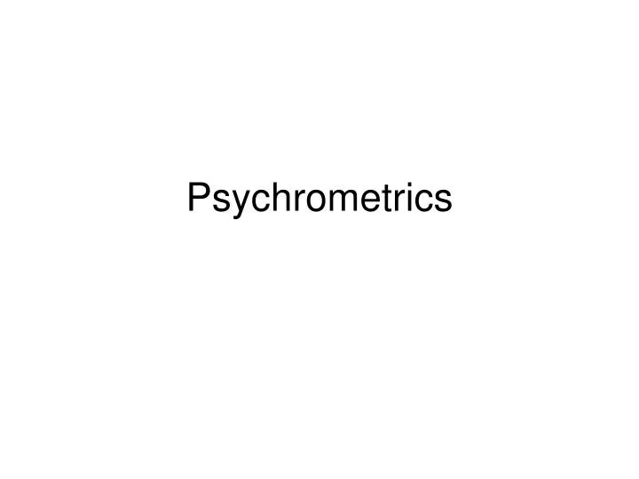 psychrometrics