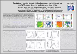 Predicting lightning density in Mediterranean storms based on the WRF model dynamic and microphysical fields