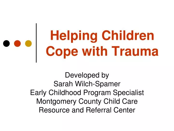 helping children cope with trauma