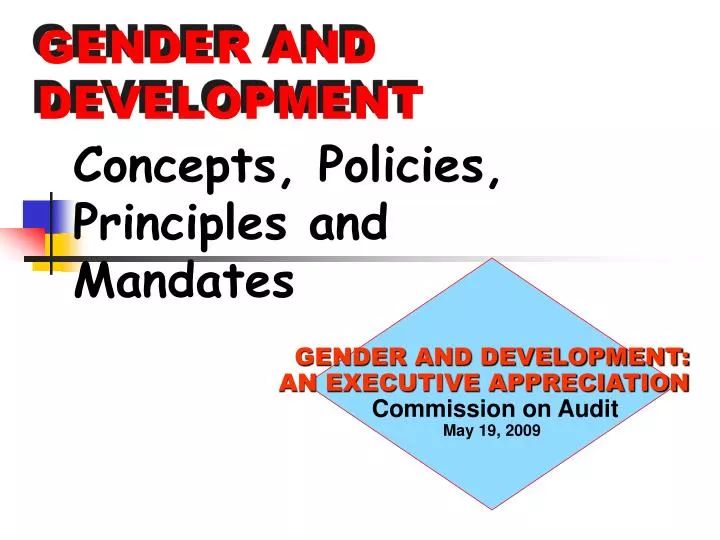 gender and development