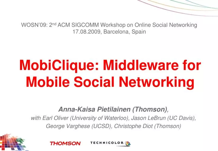 mobiclique middleware for mobile social networking