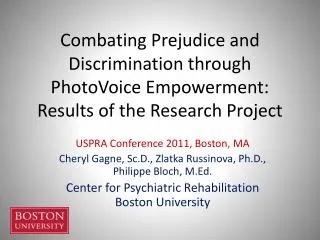 Combating Prejudice and Discrimination through PhotoVoice Empowerment: Results of the Research Project