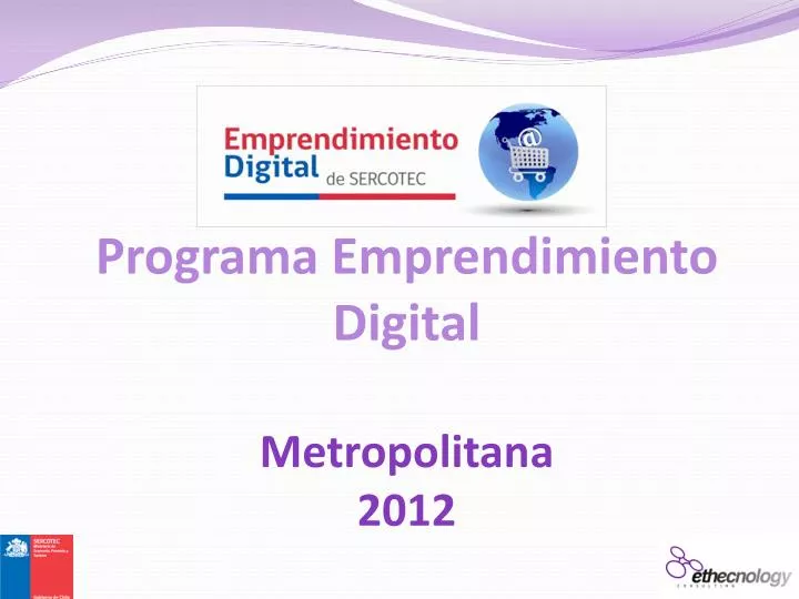 programa emprendimiento digital metropolitana 2012