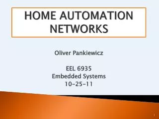 HOME AUTOMATION NETWORKS