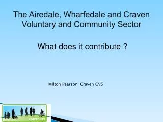 The Airedale, Wharfedale and Craven Voluntary and Community Sector