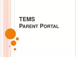 TEMS Parent Portal