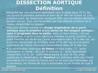 dissection aortique d finition