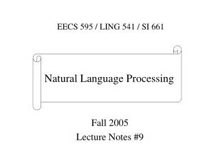 Fall 2005 Lecture Notes #9