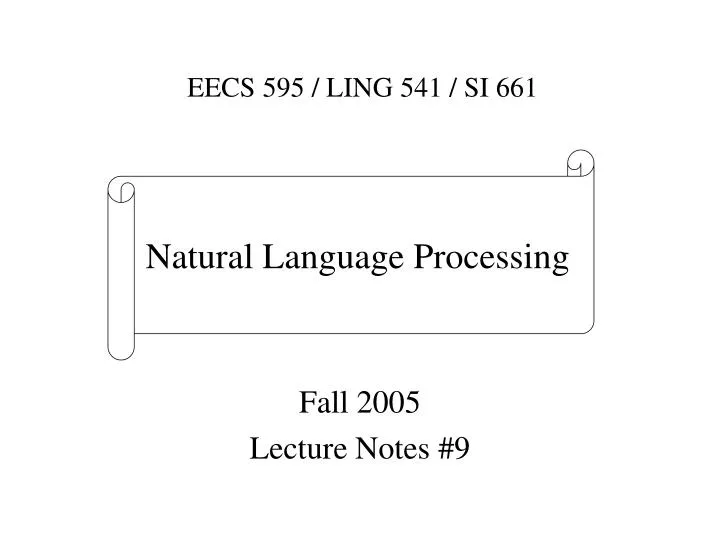 fall 2005 lecture notes 9