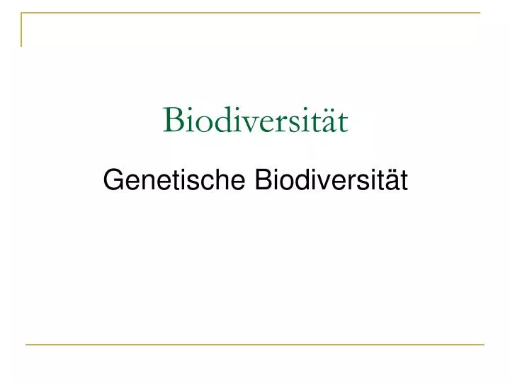 biodiversit t