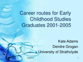 Career routes for Early Childhood Studies Graduates 2001-2005
