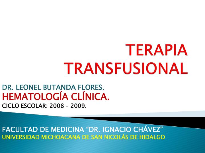 terapia transfusional