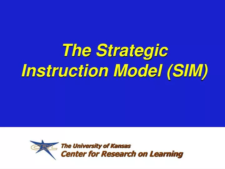 the strategic instruction model sim