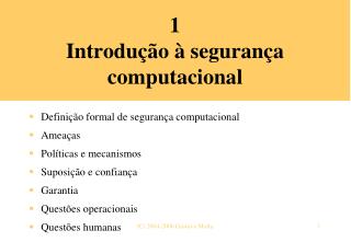1 introdu o seguran a computacional