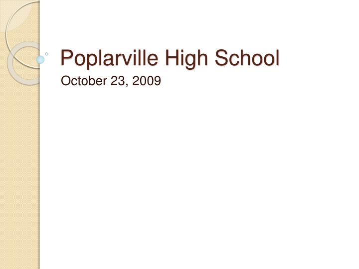 poplarville high school