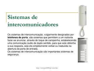 sistemas de intercomunicadores