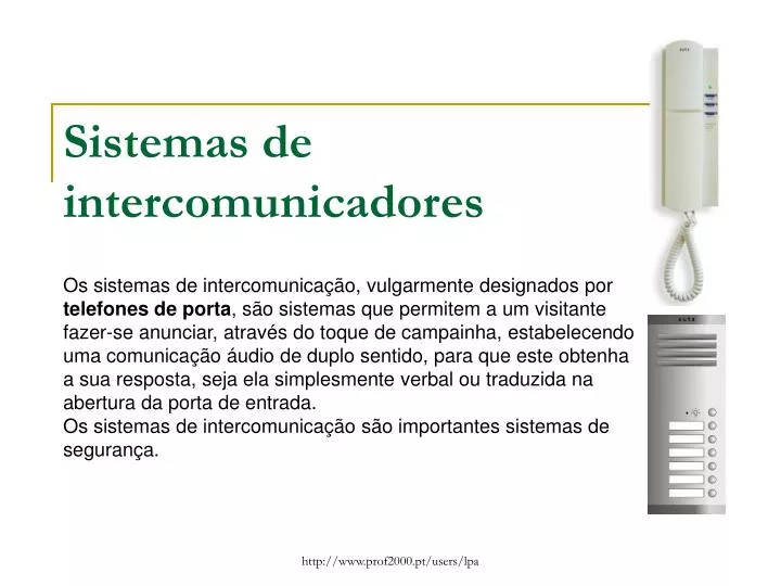 sistemas de intercomunicadores