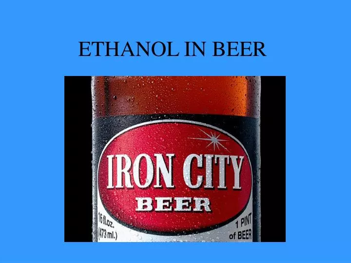 ethanol in beer