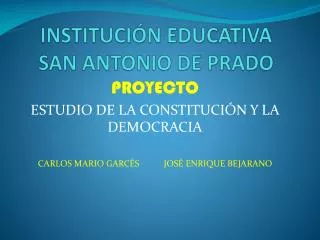 INSTITUCIÓN EDUCATIVA SAN ANTONIO DE PRADO