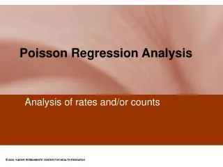 Poisson Regression Analysis