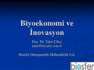 Biyoekonomi ve İnovasyon