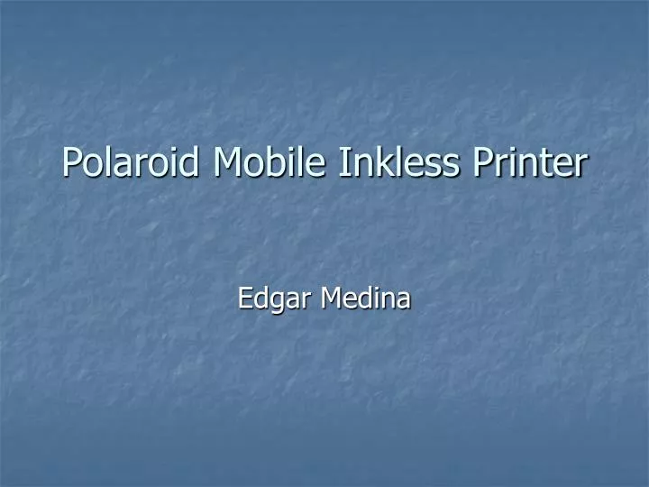 polaroid mobile inkless printer