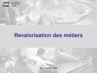 revalorisation des m tiers