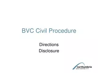 BVC Civil Procedure