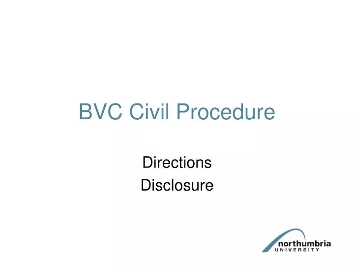 bvc civil procedure