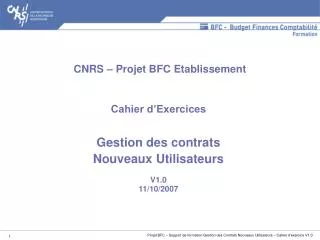 cahier d exercices gestion des contrats nouveaux utilisateurs v1 0 11 10 2007