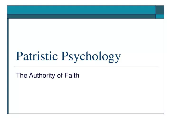 patristic psychology