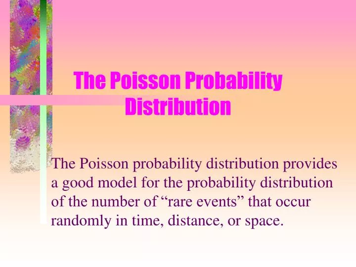 the poisson probability distribution