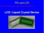 PIC and LCD - slide 1