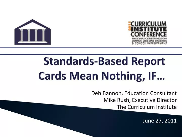 standards based report cards mean nothing if